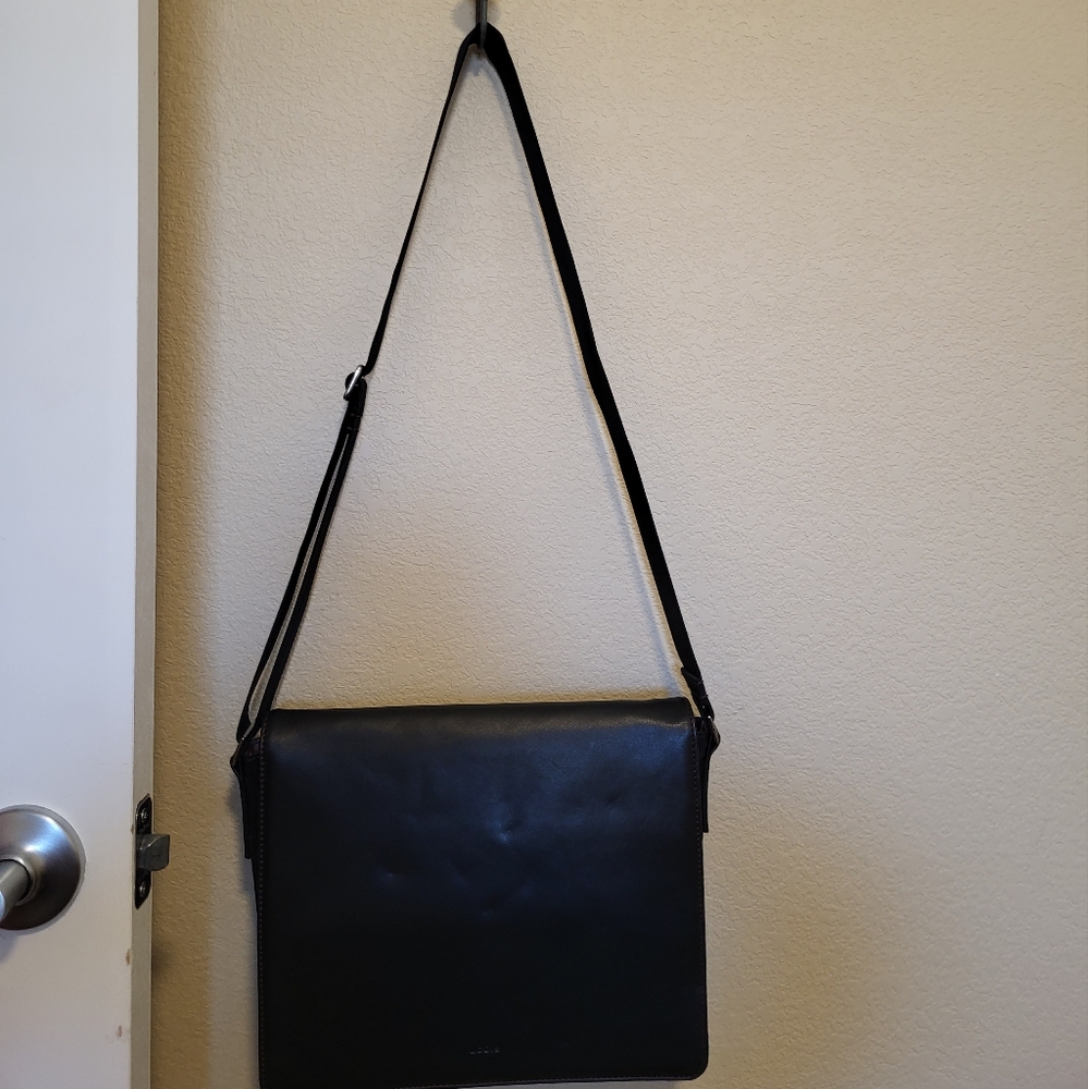 Lodis Leather Travel Bag with Flap Closure